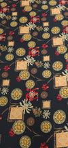 Woven Stretch Polyester Oriental Stamps