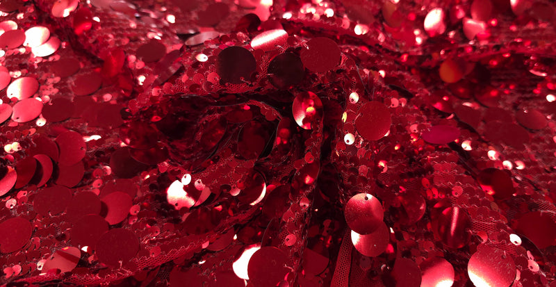 Stretch Sequin Bedazzled Red