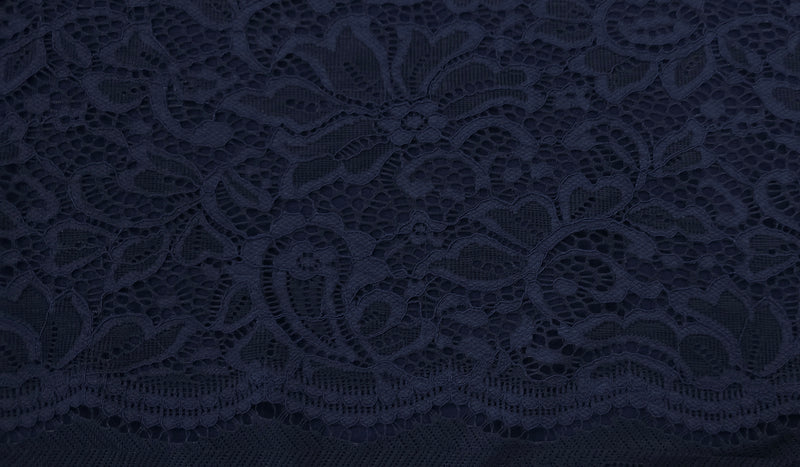 Stretch Lace Elegance Navy