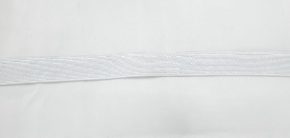 25mm Woven Elastic White