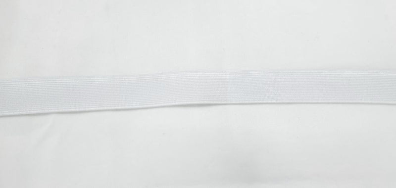 25mm Woven Elastic White