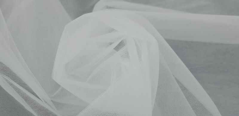 American Tulle Silk White