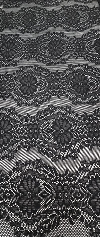 Antique Floral Lace Black 1