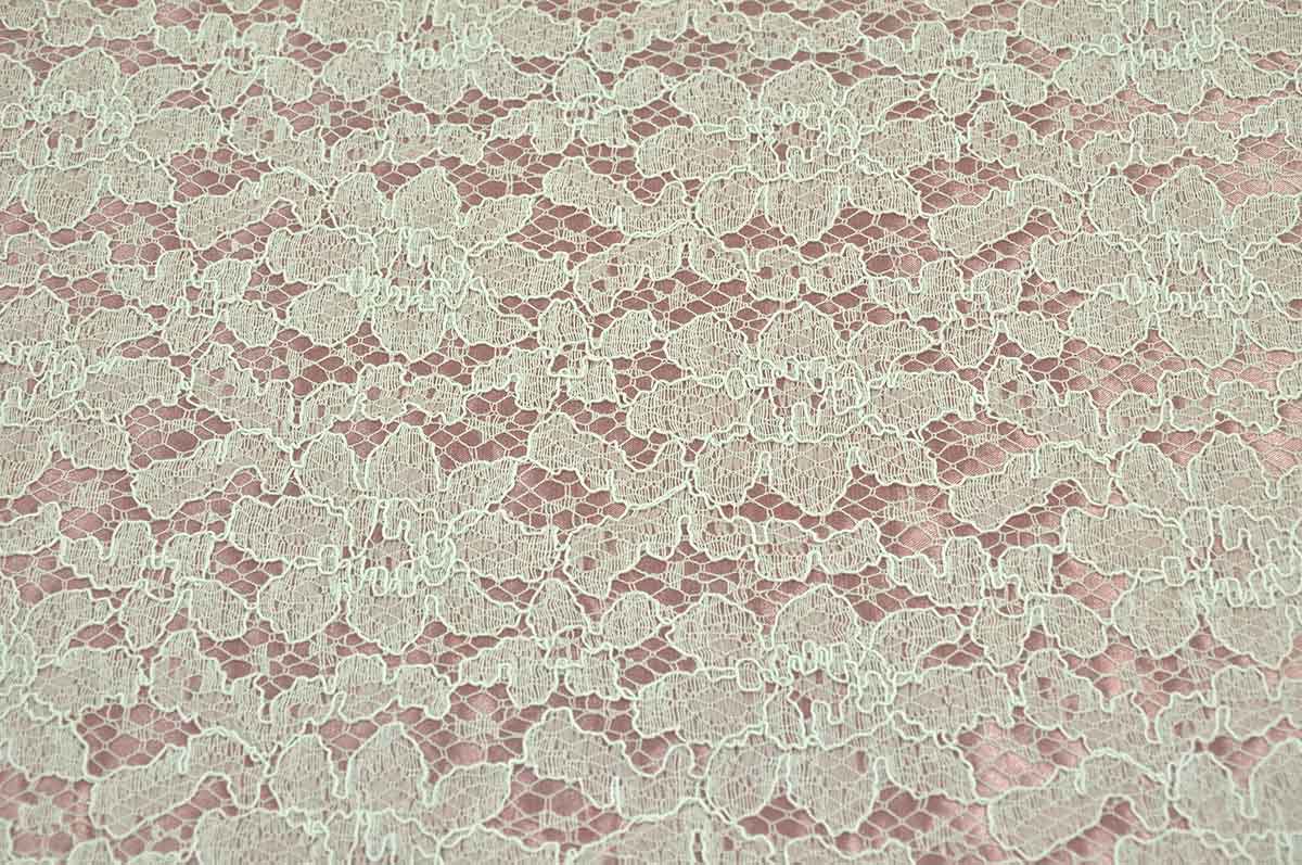 Corded Satin Back Lace Pink