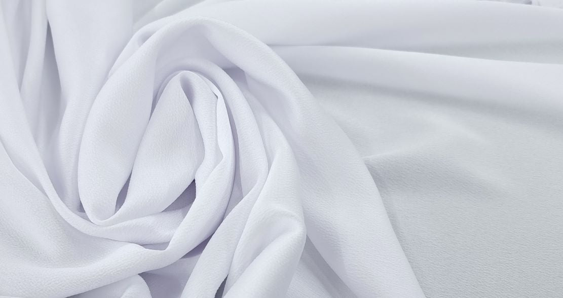 Crepe de chine white