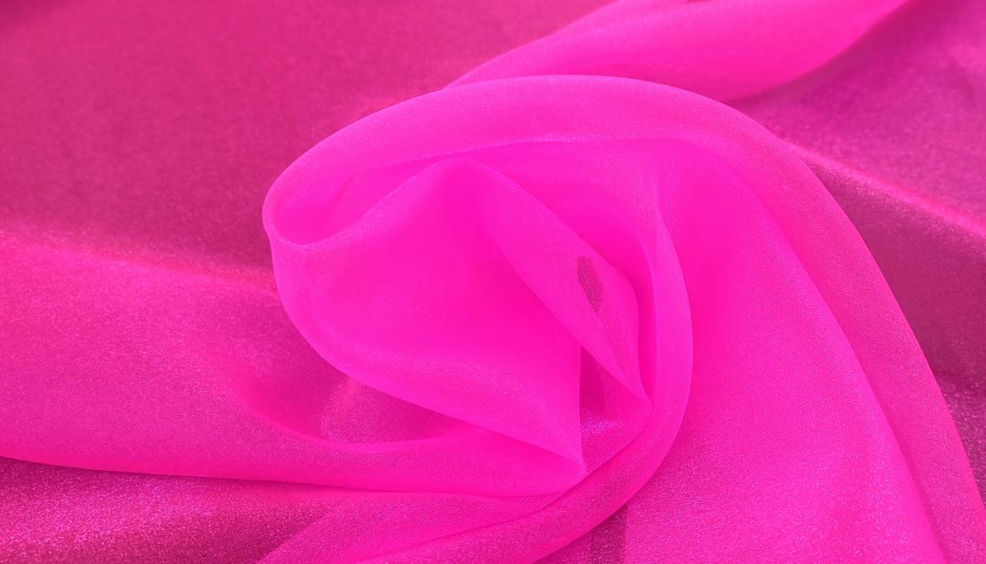 Crystal Organza Neon Pink