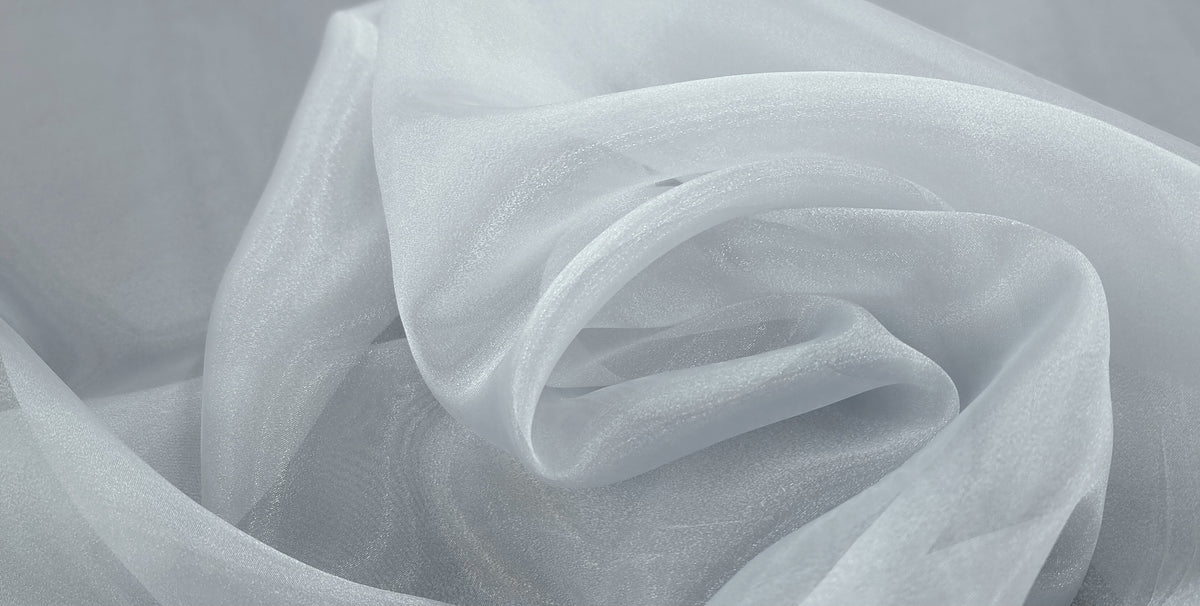 Crystal organza silver