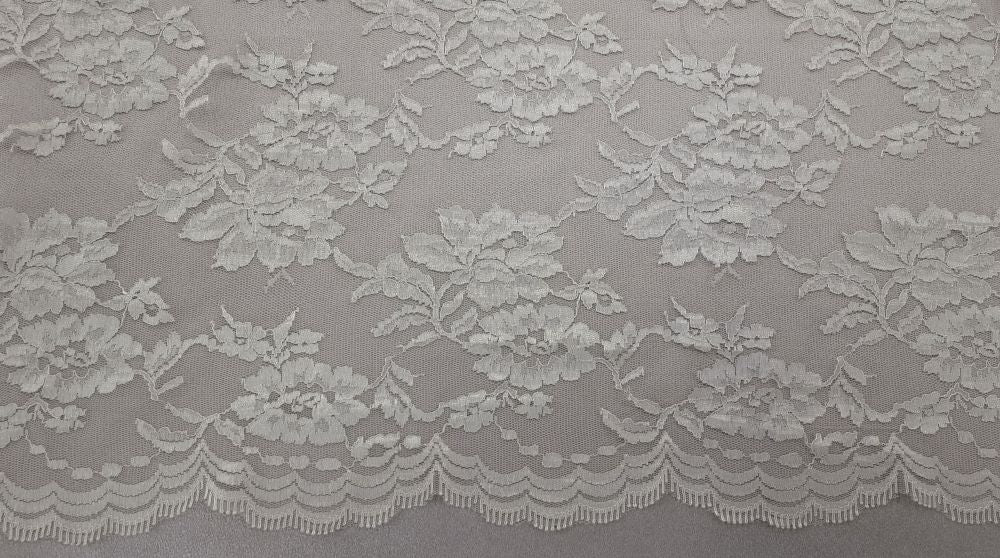 Dainty Floral Lace Silver