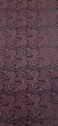 Embroidered lace floral swirl dusty rose 1