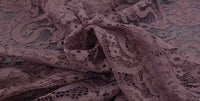 Embroidered lace floral swirl dusty rose 2