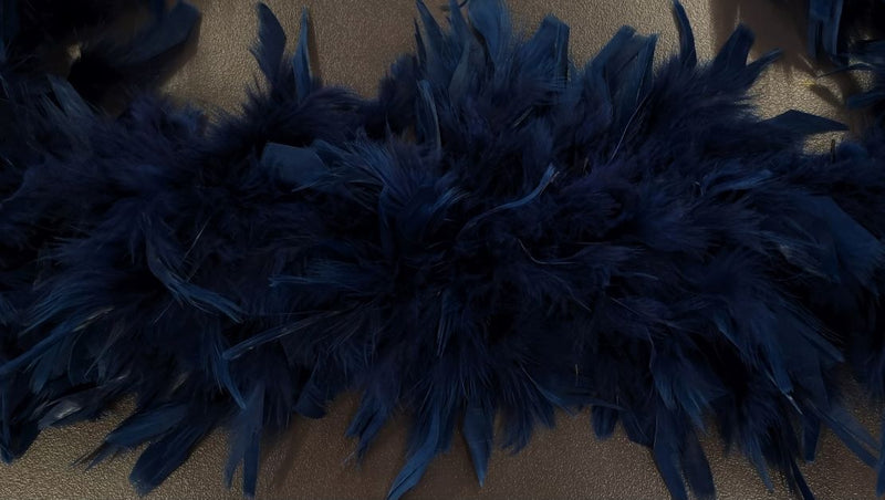 Feather Boa Luxe Navy