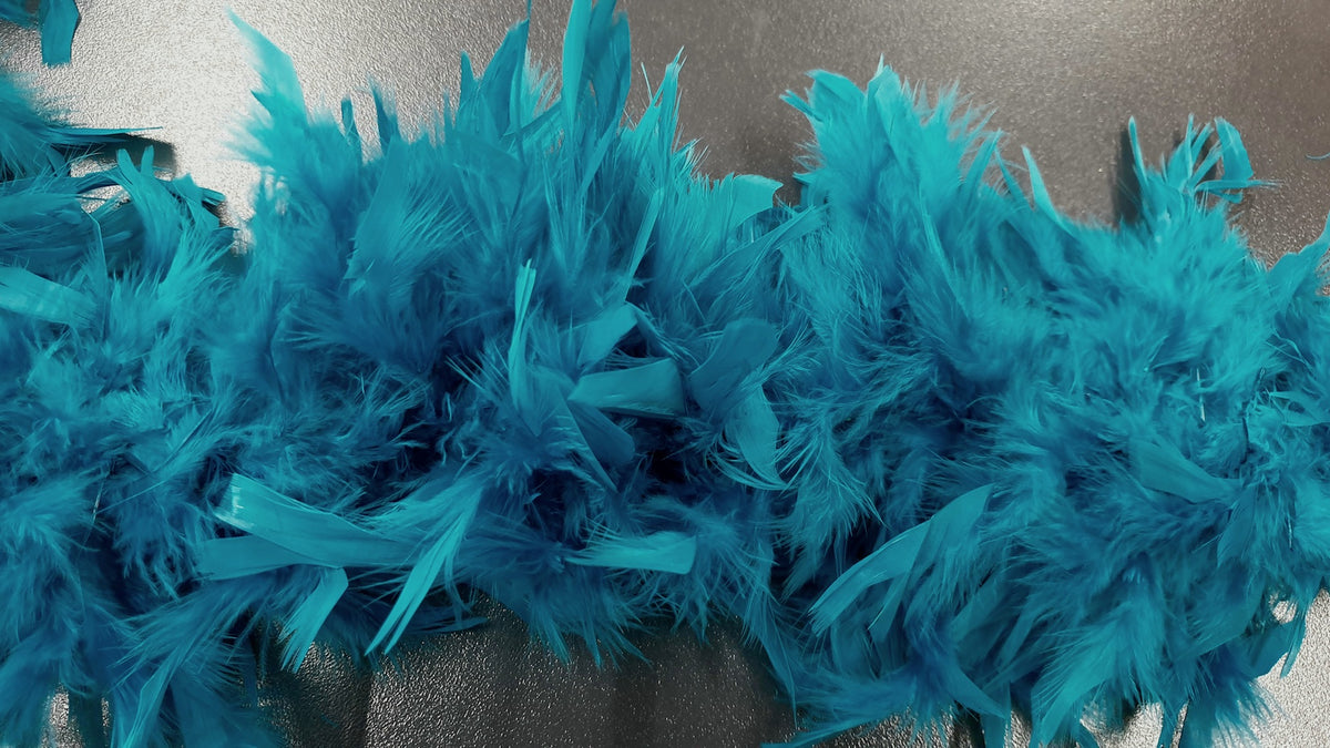 Feather boa teal