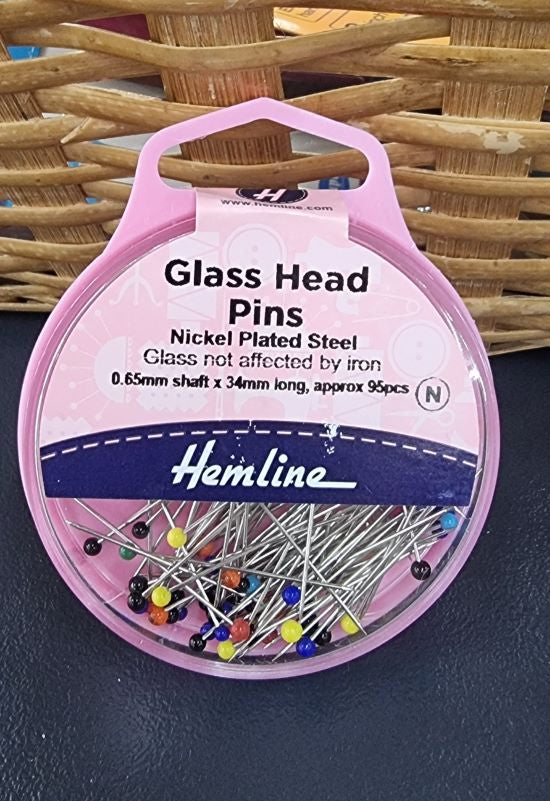 Glass head pins