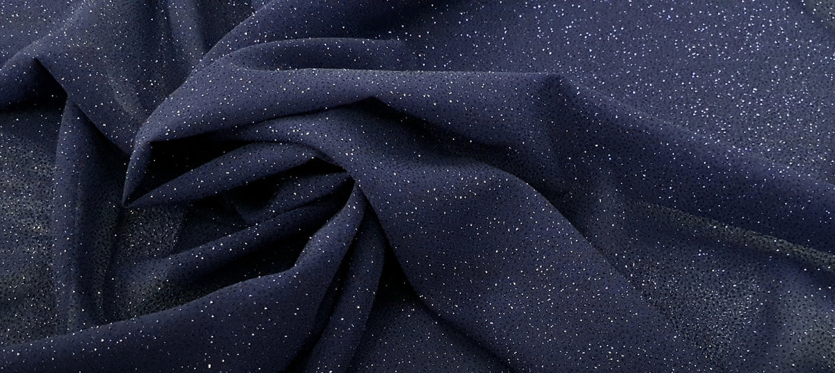 Glitter Chiffon Navy