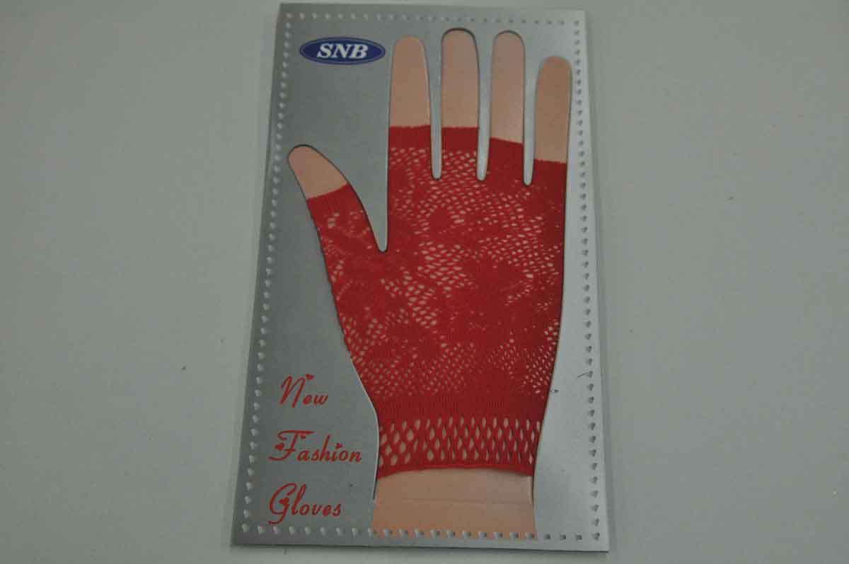 Gloves Fingerles Lace Red