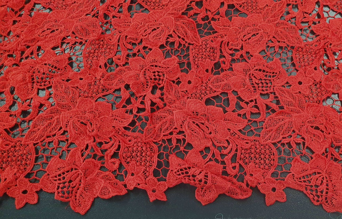 Guipure Lace Majestic Red