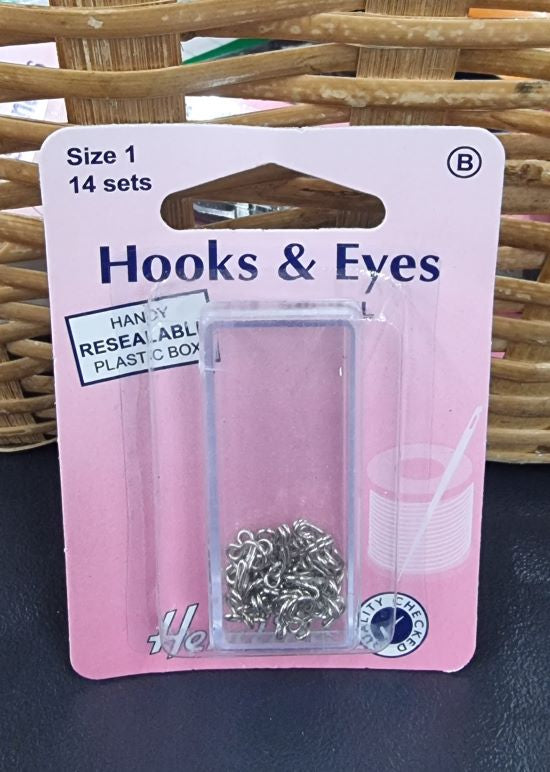 Hook Eyes Silver size 1