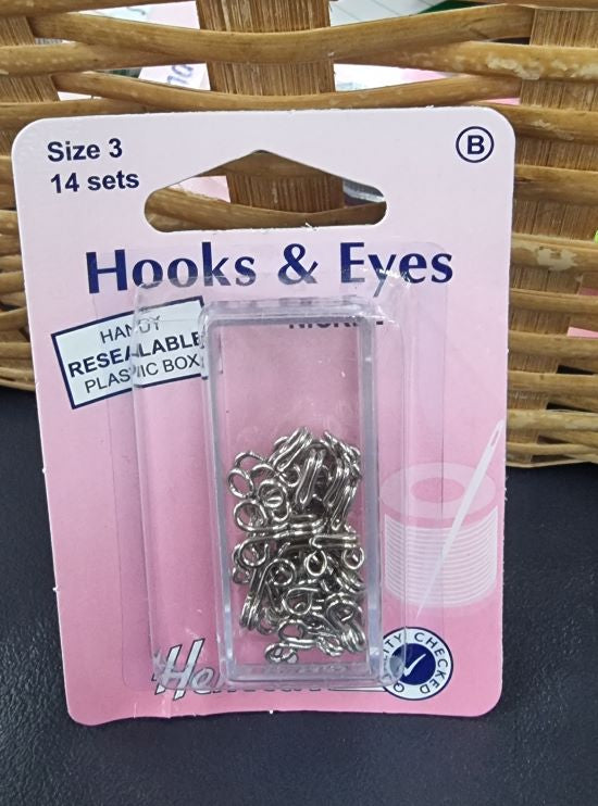 Hook eyes silver size 3