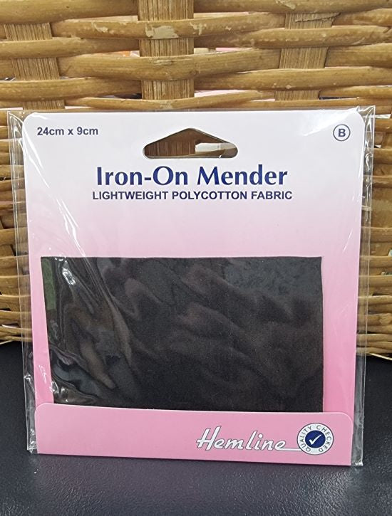 Iron On mender Black