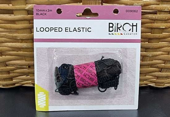 Looped Elastic Black – DK Fabrics