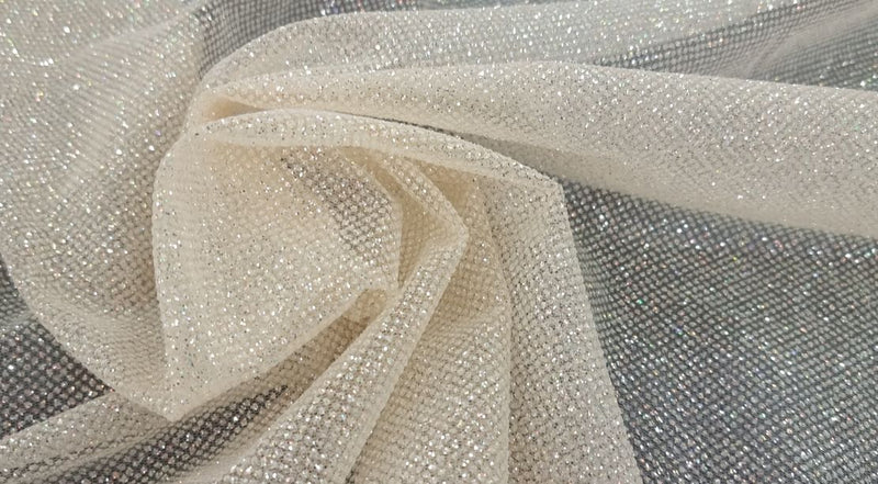 Luxe Glitter tulle beige