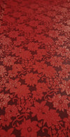 Metallic Floral Lace Red 1