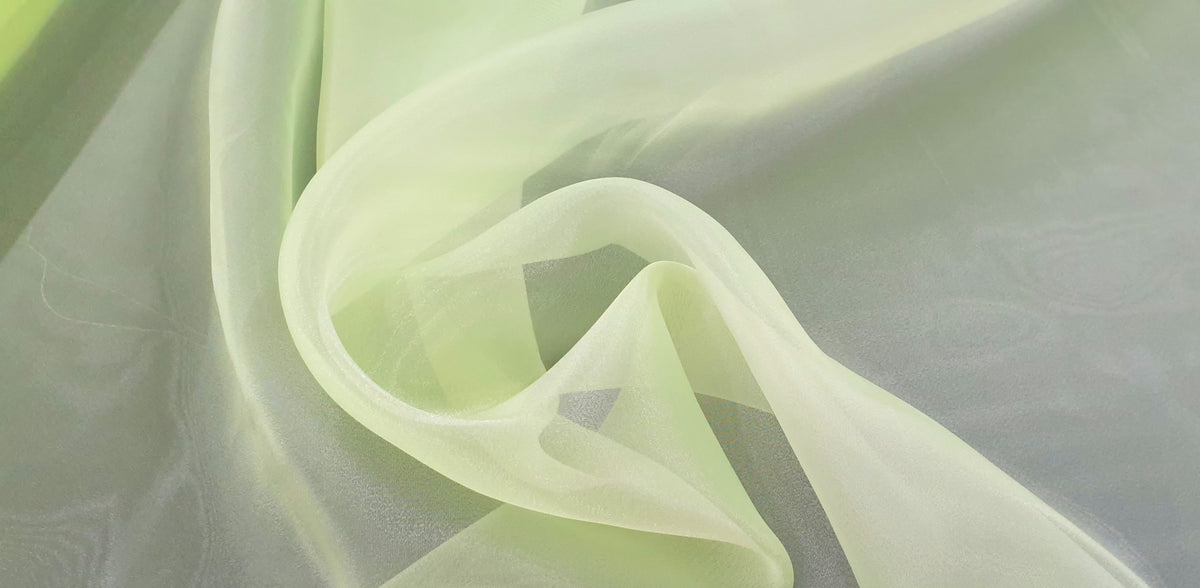 Organza Shiny Fluoro Green