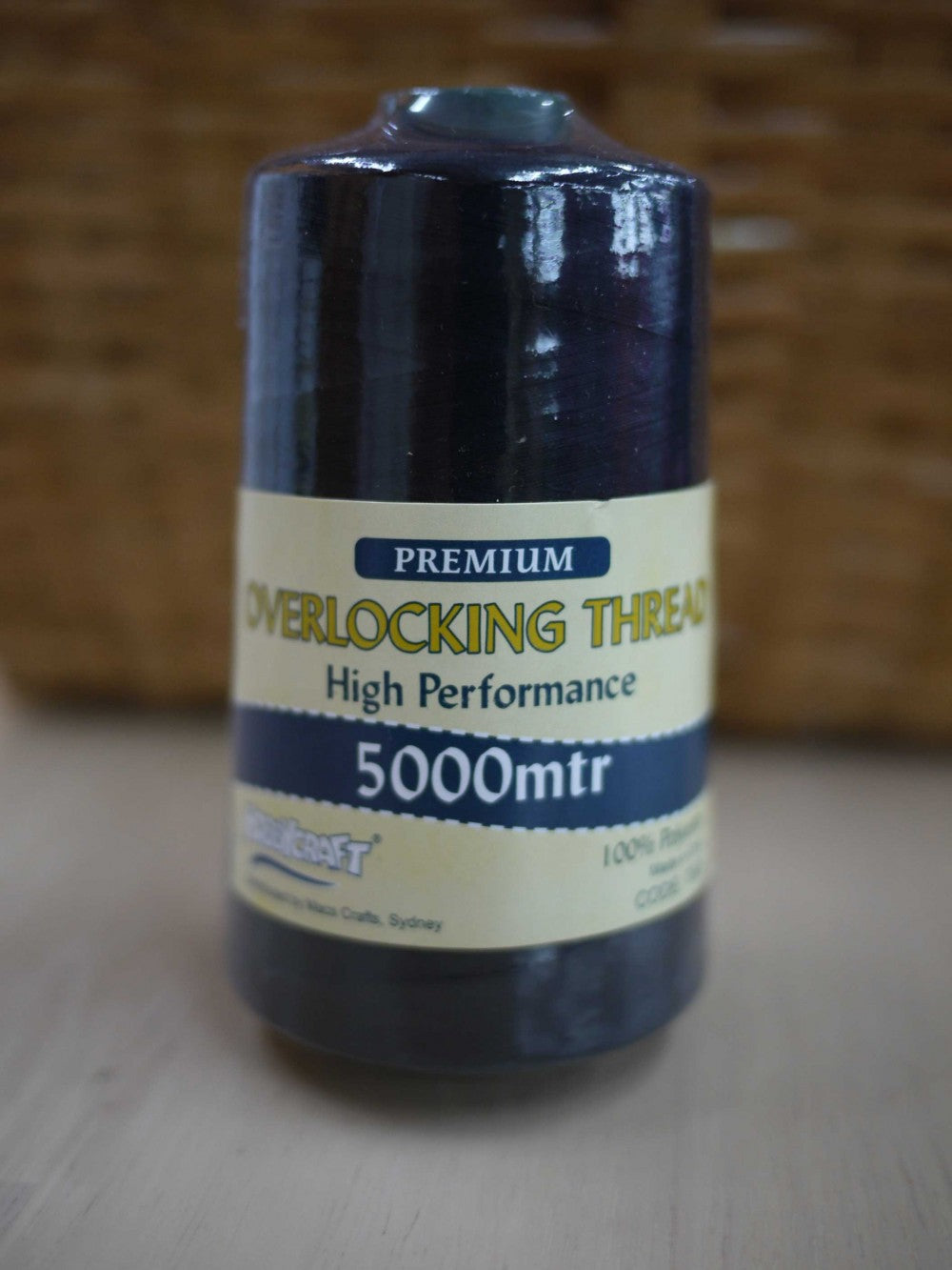 Overlocking Thread 5000m Black – DK Fabrics