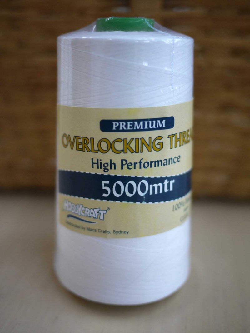 Cotton Overlocking Thread Overlocking Thread 5000m White – DK Fabrics
