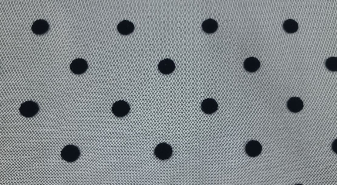 Polka Dot Tulle Black