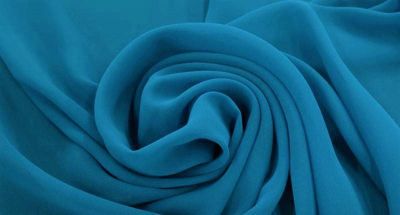 Polyester Chiffon Aqua