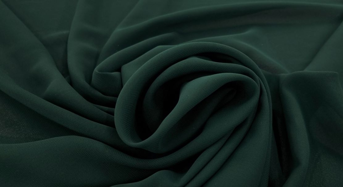 Polyester Chiffon Bottle Green