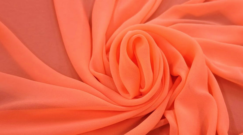 Polyester Chiffon Flo Tangerine