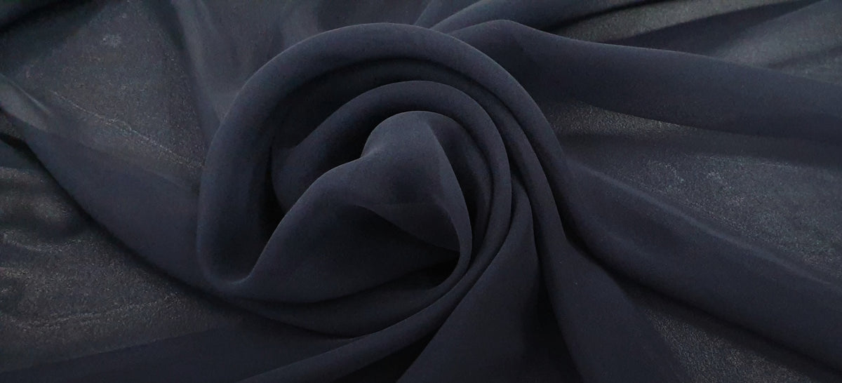 Polyester Chiffon Navy