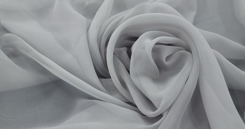 Polyester Chiffon Silver