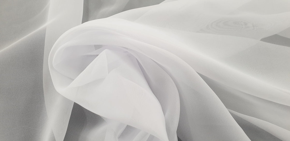 Polyester Chiffon White