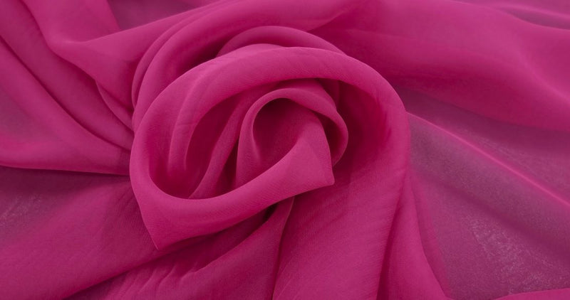 Polyester chiffon hot pink