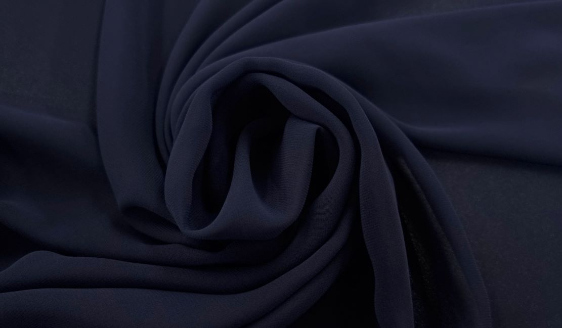 Polyester chiffon junior navy