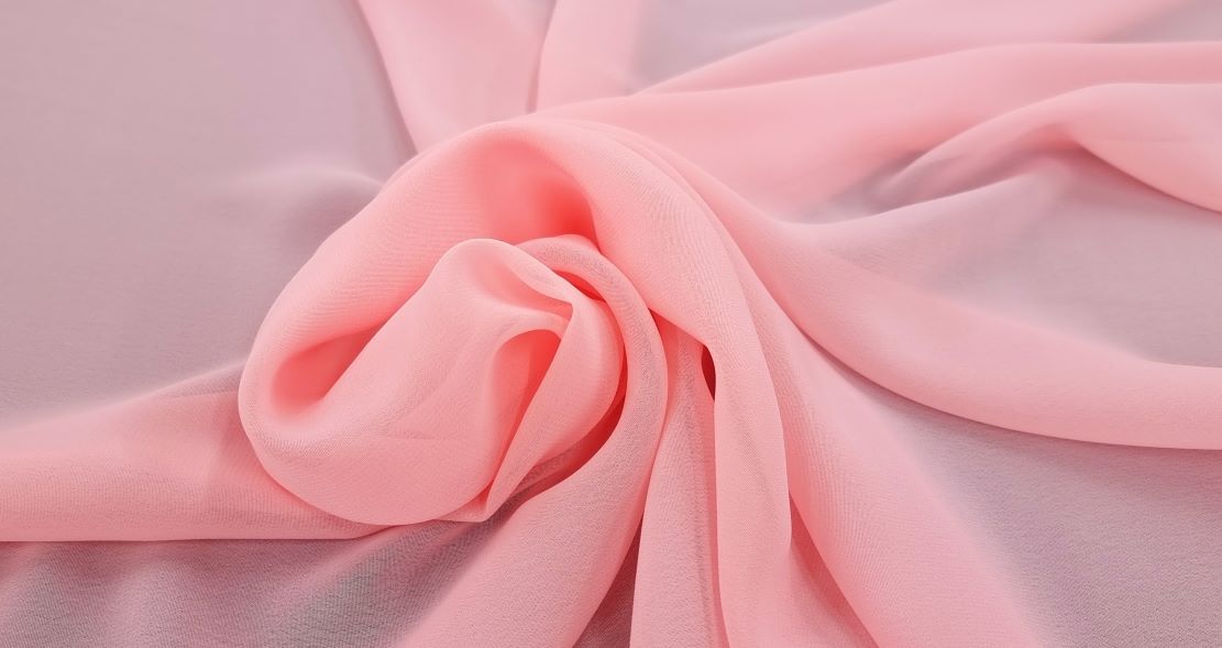 Polyester chiffon light pink