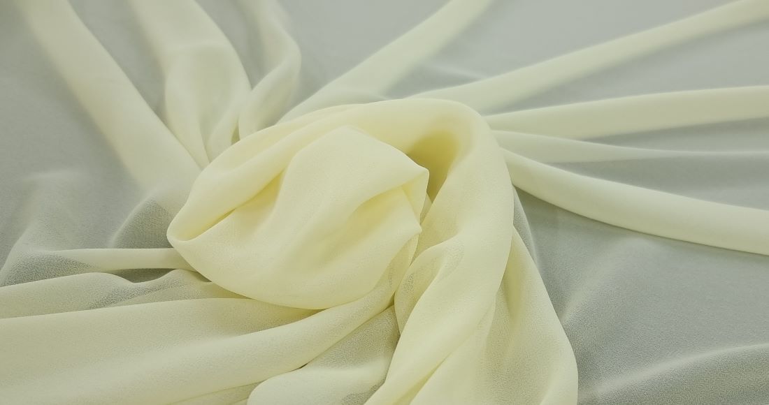 Polyester chiffon pale yellow