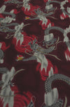 Printed Cotton Dragons Red 1