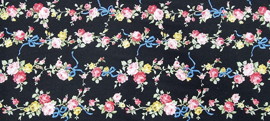 Printed Cotton Floral Vines.1