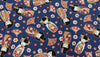 Printed Cotton Geisha Blue