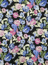 Printed Cotton Lush Garden Black 1