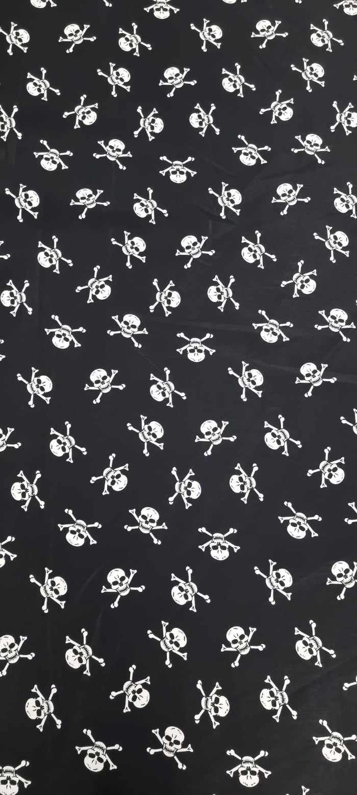 Printed Cotton Moonlit Skulls 1.1