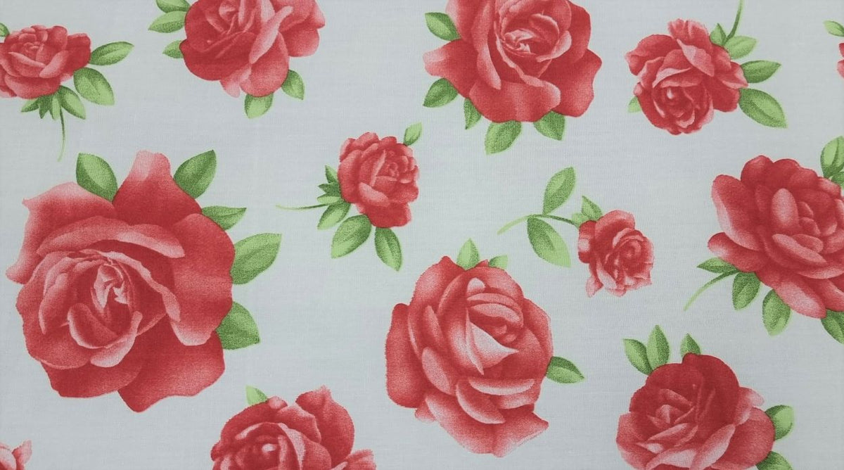 Printed Cotton Morning Roses