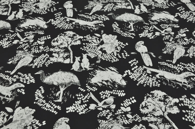 Printed Cotton Native Animals Mono 1