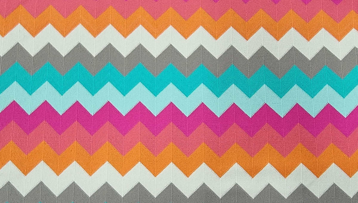 Printed Knit Rainbow Chevron