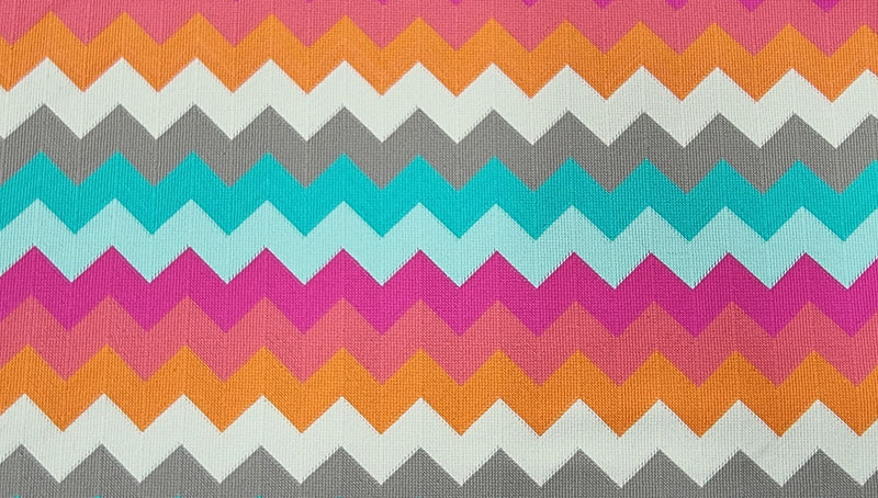 Printed Knit Rainbow Chevron