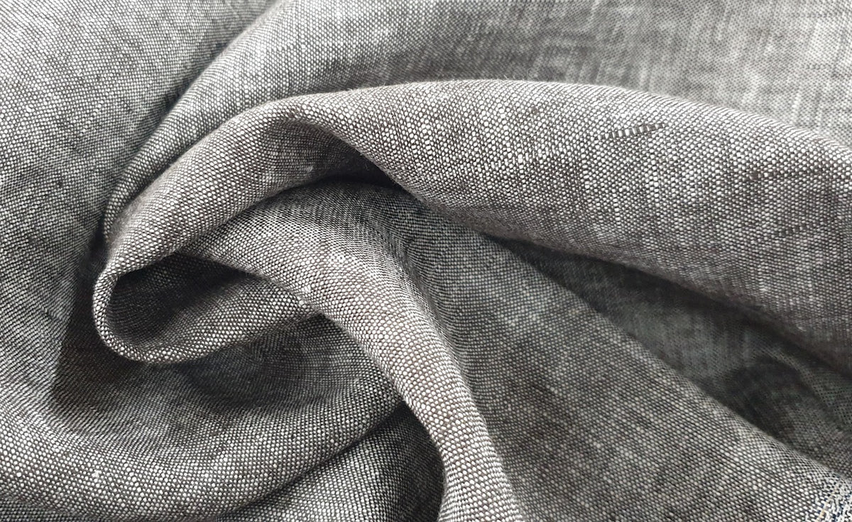 Printed Linen Charcoal